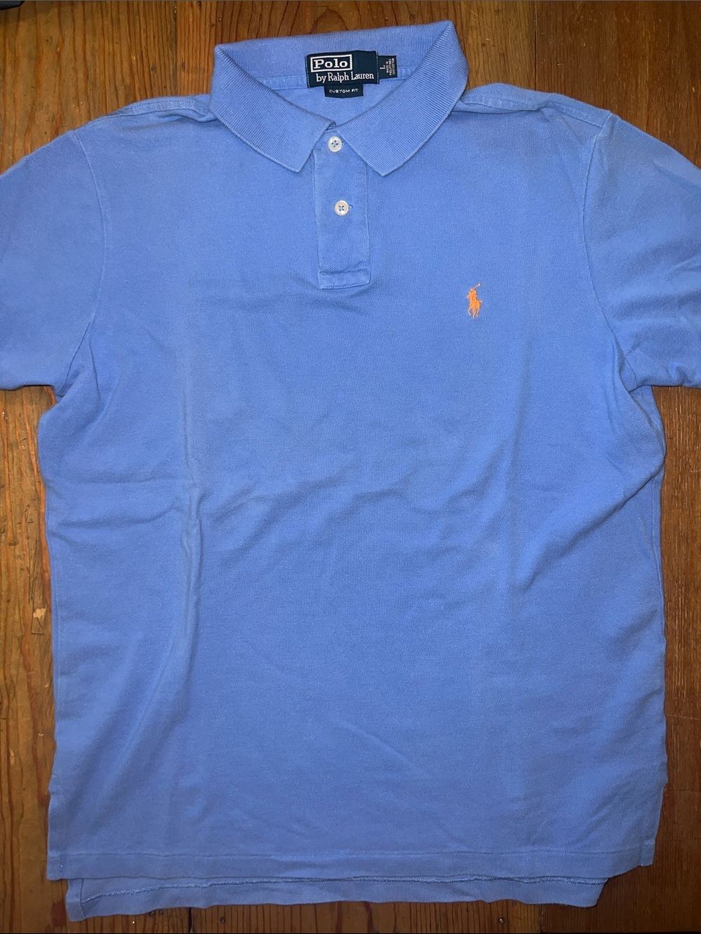 Polo by Ralph Lauren Sky Blue Short-Sleeve Polo with Orange Pony